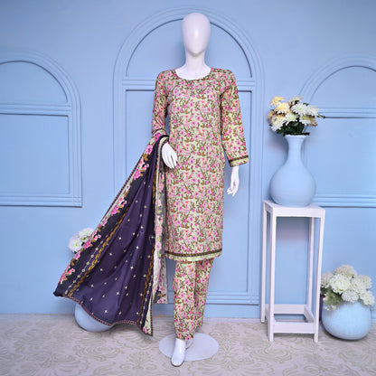 Pret 3 Piece Printed Lawn Stitched Suit